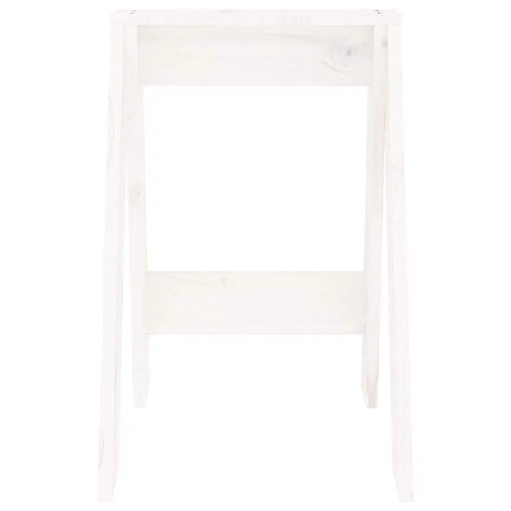 Wooden Stools 2 Pieces White 40x40x60 cm Pine Kitchen Dining Room Seating