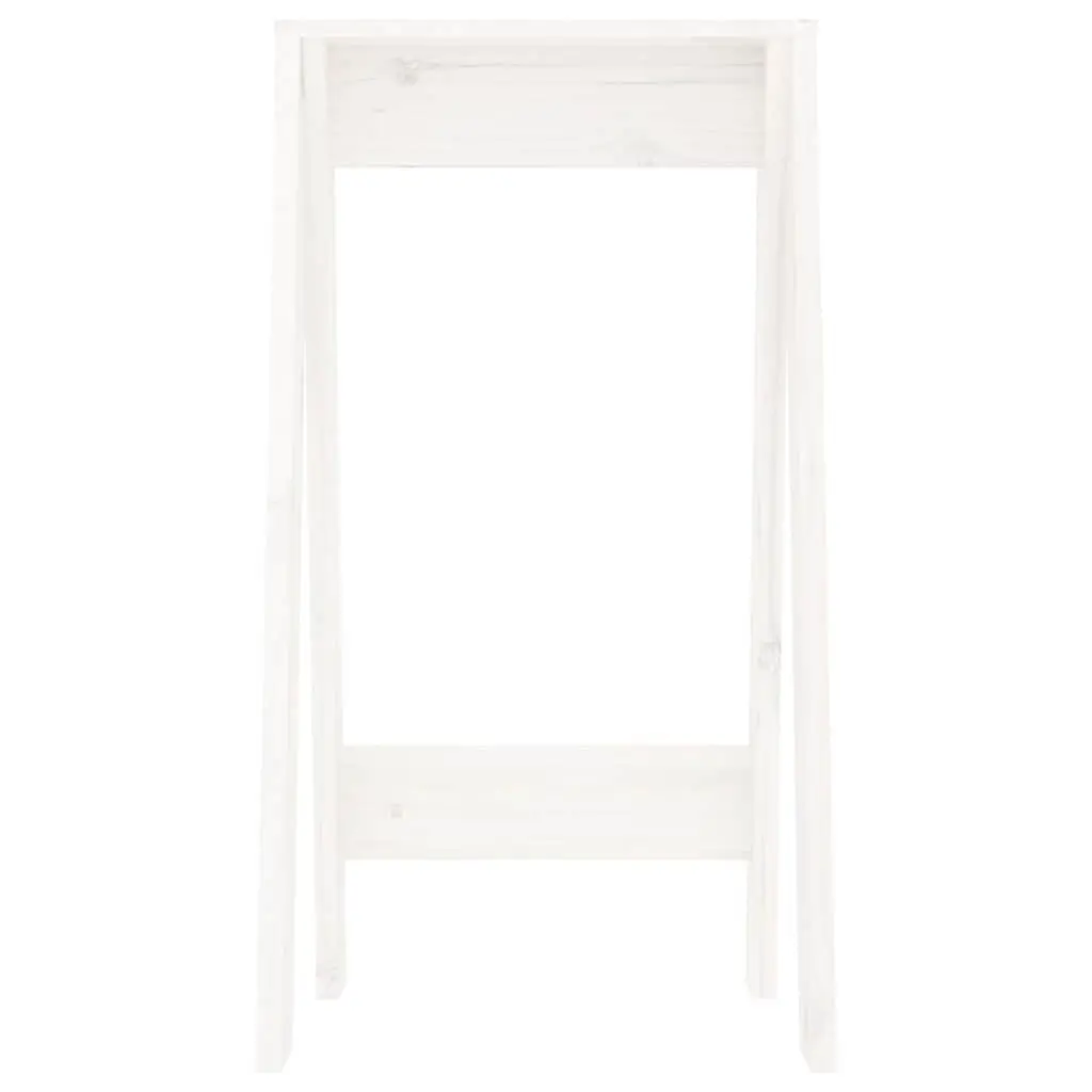 Wooden Stools Set of 2 White Kitchen Dining Room Furniture 40 x 40 x 75 cm