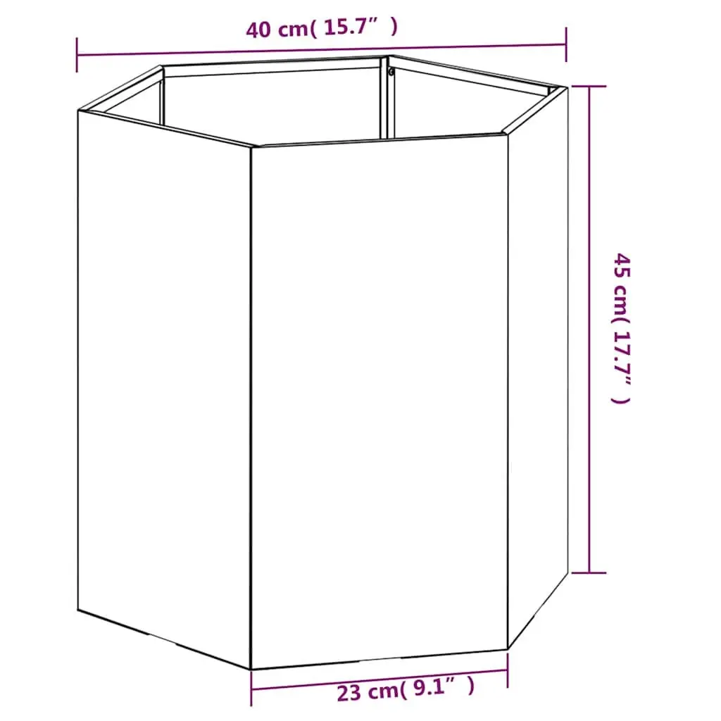 Corten Steel Planter Box 40x40x45 cm Garden Flower Pot Decorative Outdoor