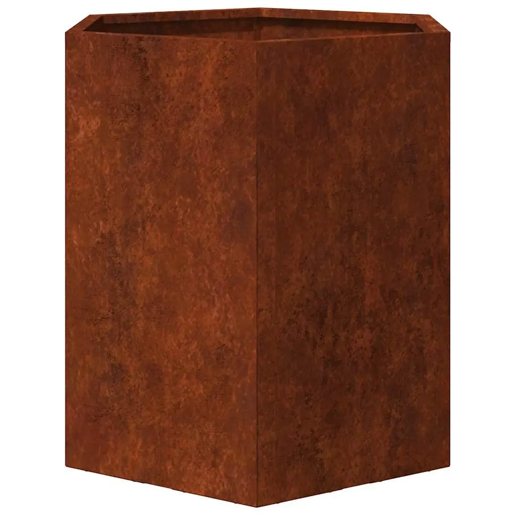 Corten Steel Planter Box 40x40x45 cm Garden Flower Pot Decorative Outdoor