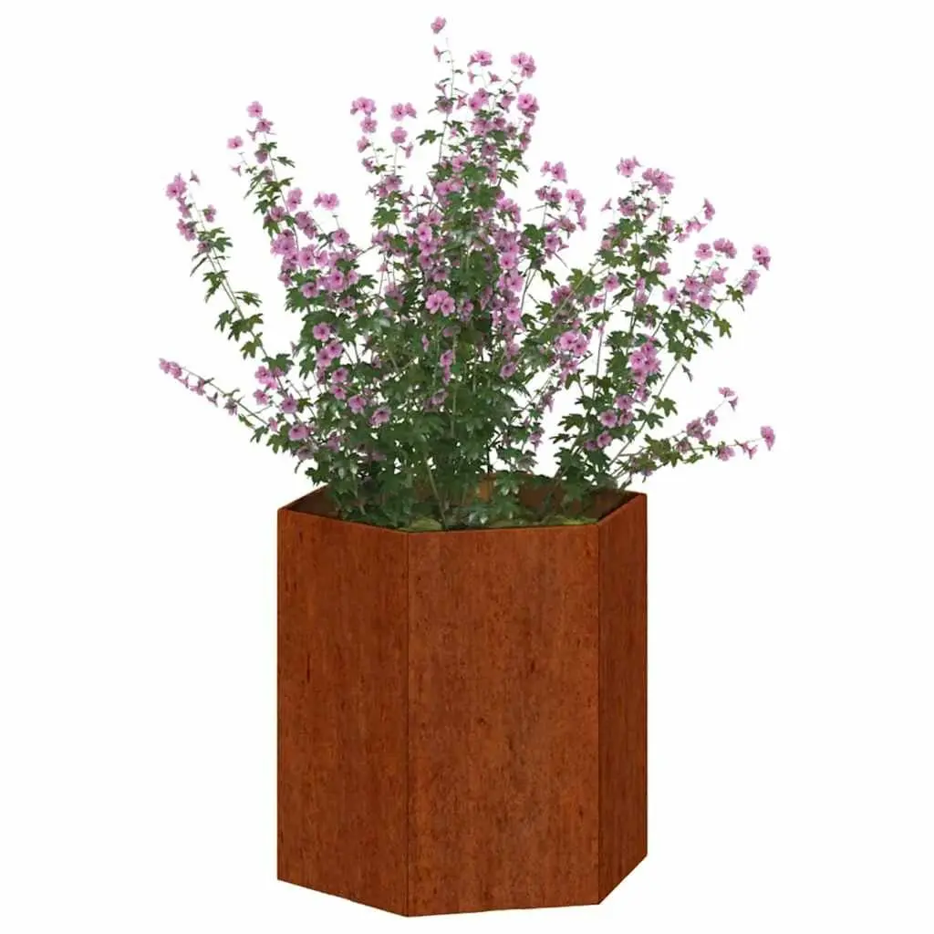 Corten Steel Planter Box 40x40x45 cm Garden Flower Pot Decorative Outdoor