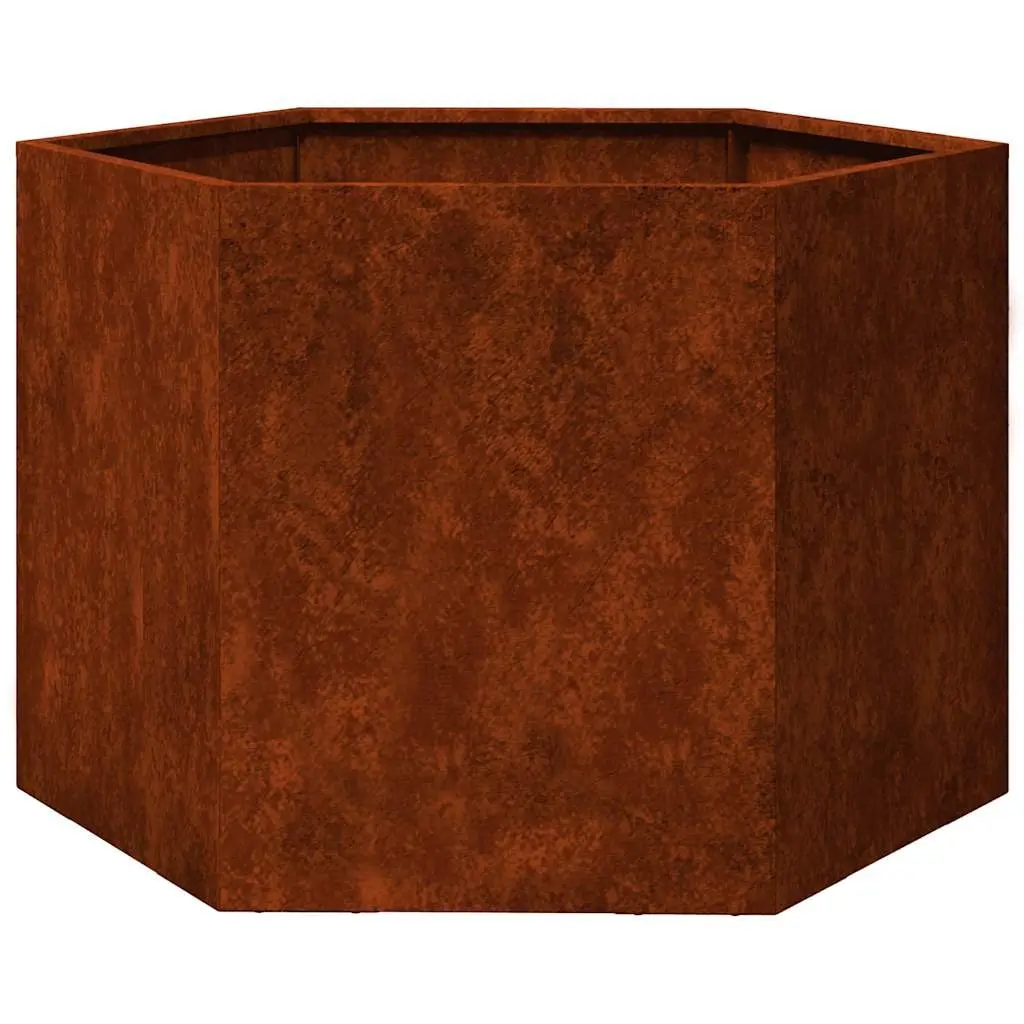 Corten Steel Planter 60x60x45cm Garden Flower Box Weathering Steel Raised Bed