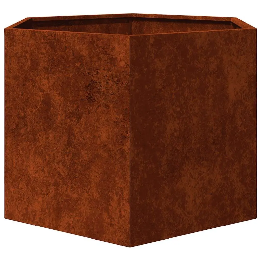 Corten Steel Planter 60x60x45cm Garden Flower Box Weathering Steel Raised Bed