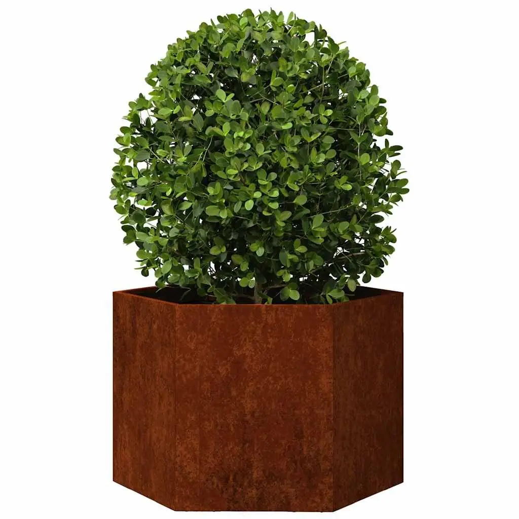 Corten Steel Planter 60x60x45cm Garden Flower Box Weathering Steel Raised Bed