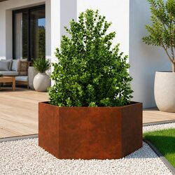 Corten Steel Planter Box Dimensions: 90 x 90 x 45 cm