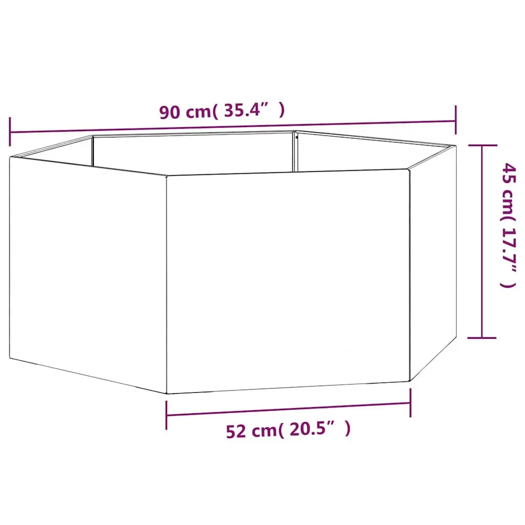 Corten Steel Planter Box for Garden 90x90x45 cm Rusty Raised Bed