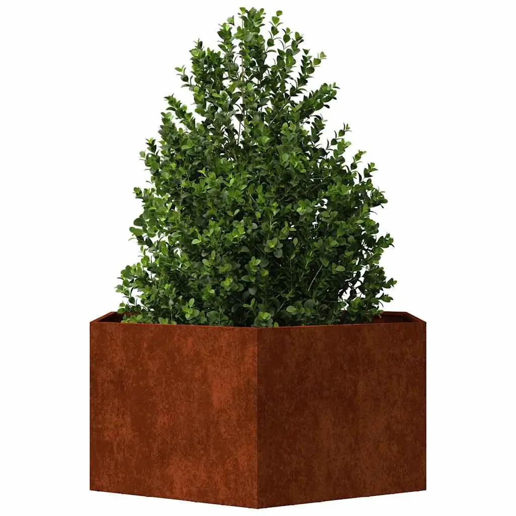Corten Steel Planter Box for Garden 90x90x45 cm Rusty Raised Bed