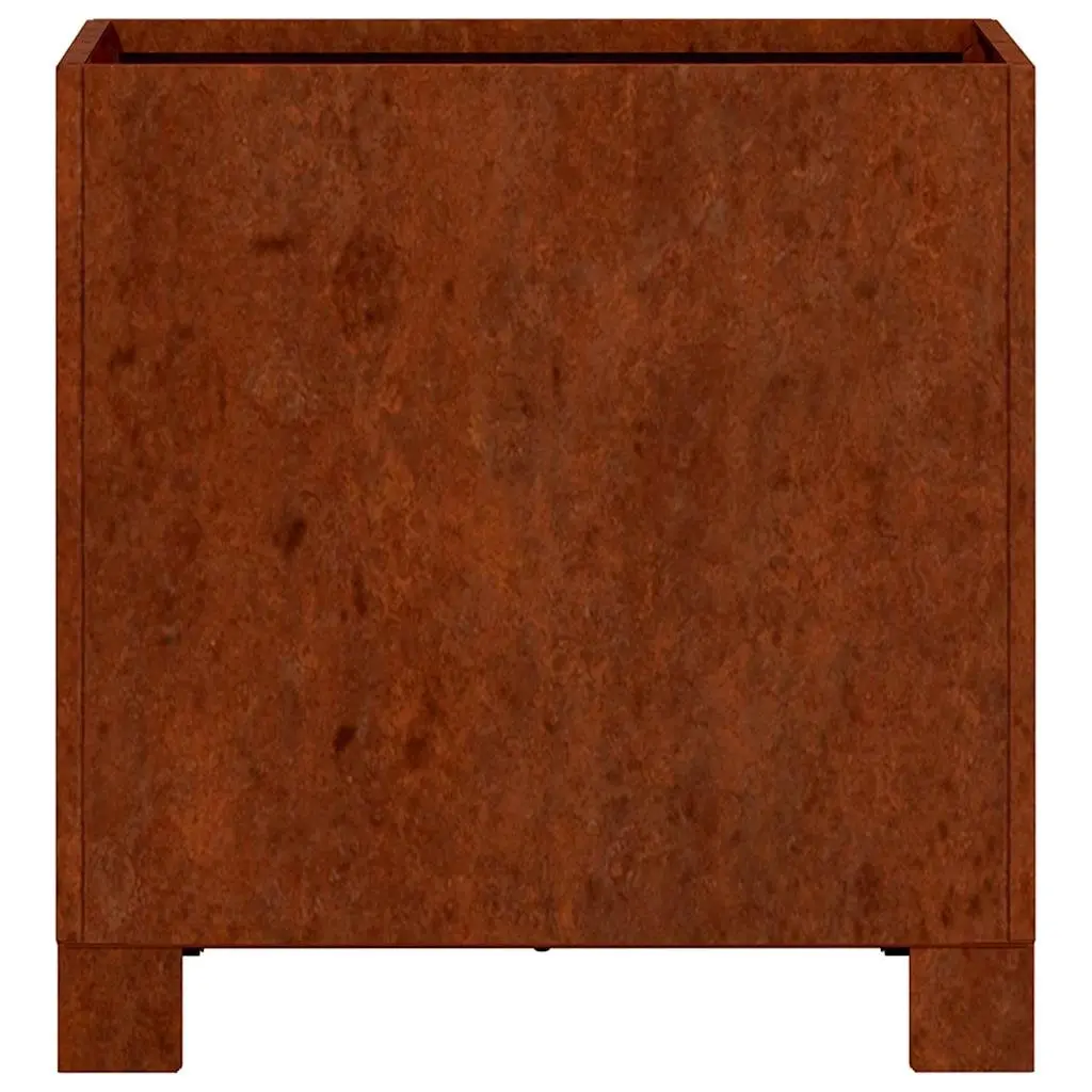 Corten Steel Planter with Legs Outdoor Garden Decoration 30x30x30 cm