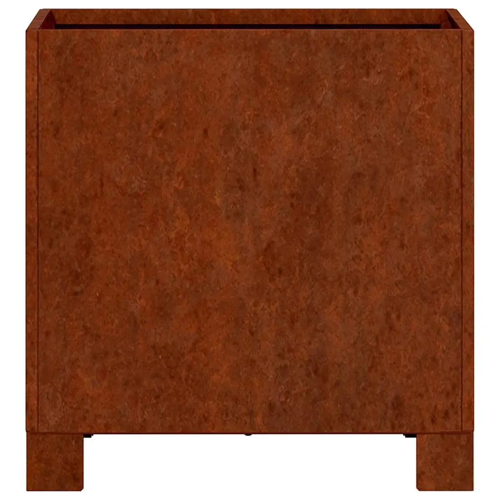 Corten Steel Planter with Legs Outdoor Garden Decoration 30x30x30 cm