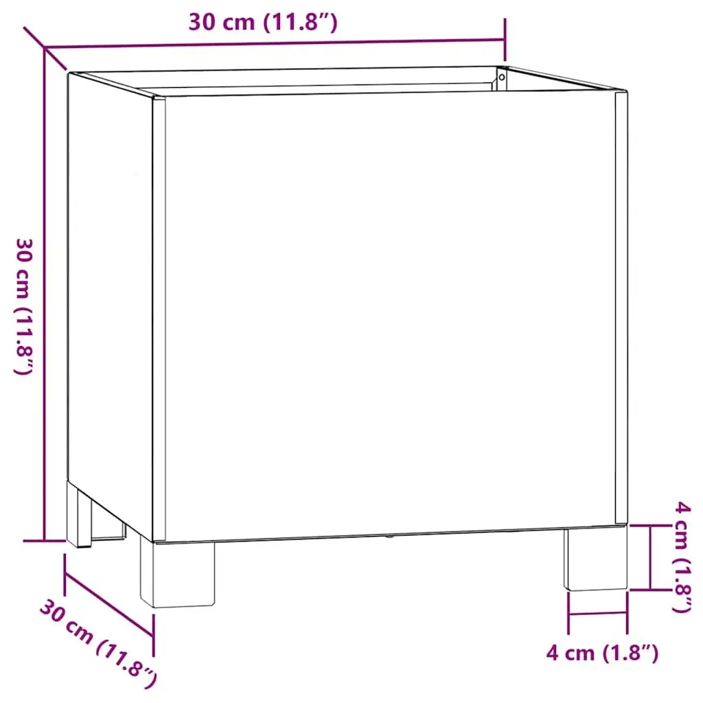 Planters with Legs Outdoor Garden Decor 30x30x30 cm 2 Piece Flower Box