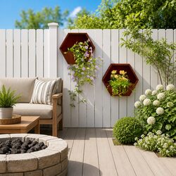 Wall Planters in Corten Steel - 2 pcs, 30x10x25 cm