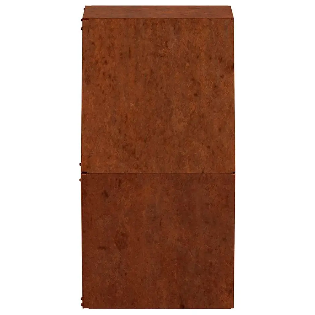 Wall Planters for Garden Balcony Patio 30x10x25 cm Corten Steel 2 Piece