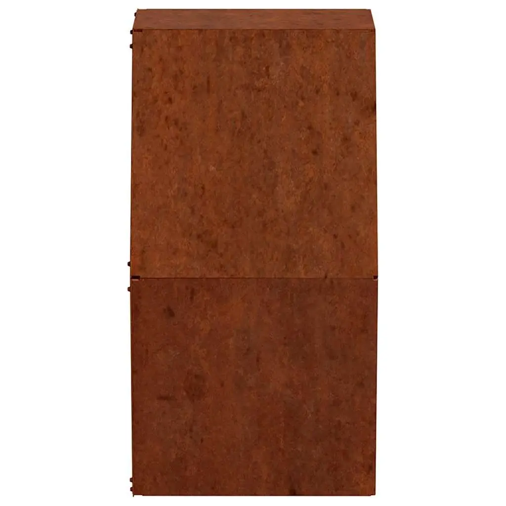 Wall Planters Garden Balcony Patio Decor Corten Steel 46x10x40 cm 2 Pieces
