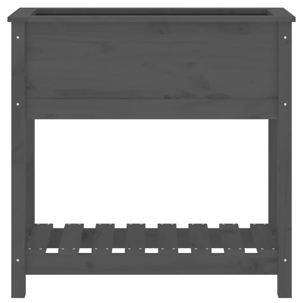 Wooden Garden Planter for Balcony Patio Grey 82.5 x 34.5 x 81 cm