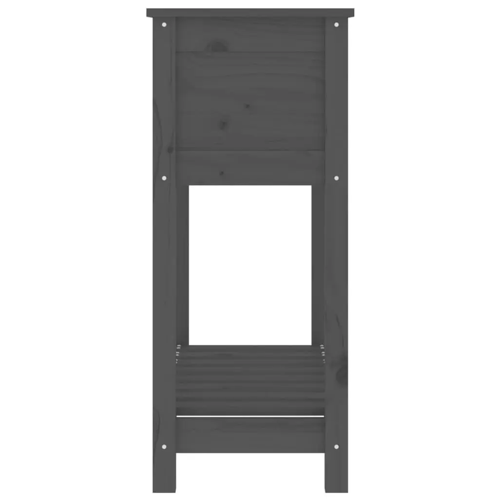 Wooden Garden Planter for Balcony Patio Grey 82.5 x 34.5 x 81 cm