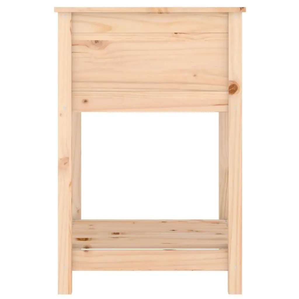Wooden Garden Planter with Shelf for Outdoor Use 54x54x81cm