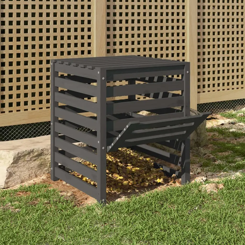 Wooden Composter Bin Garden Waste Recycling Container Large Capacity 63.5cm