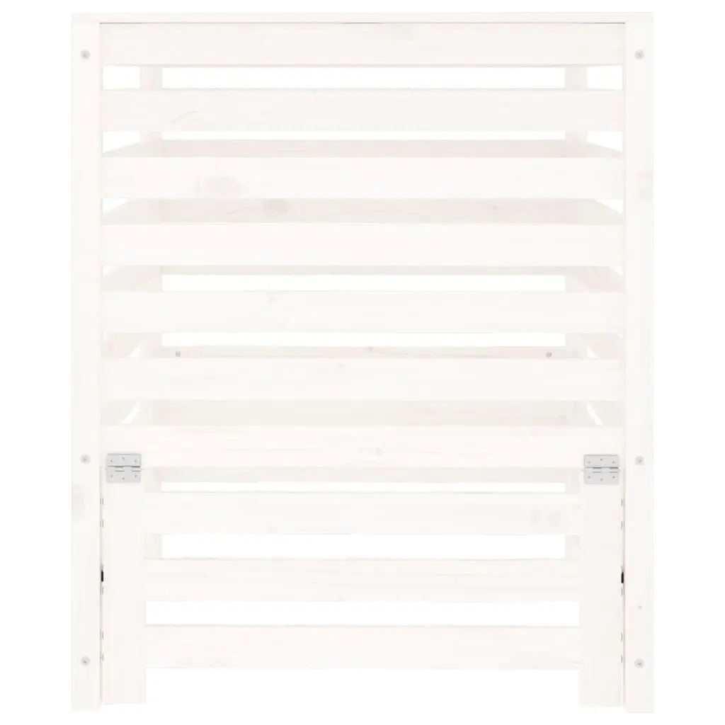 Wooden Composter Bin 82.5x82.5x99.5cm Solid Pine White