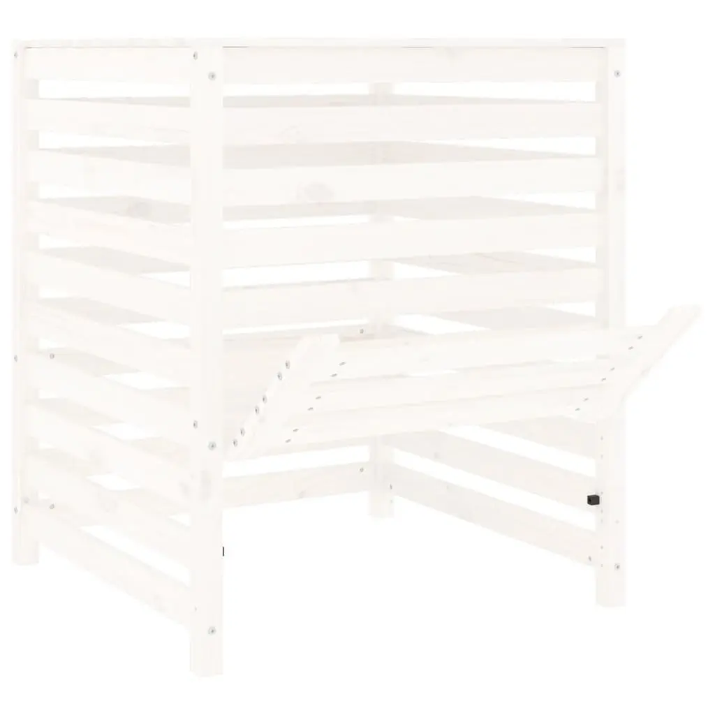Wooden Composter Bin 82.5x82.5x99.5cm Solid Pine White