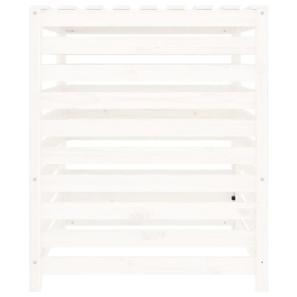Wooden Composter Bin 82.5x82.5x99.5cm Solid Pine White