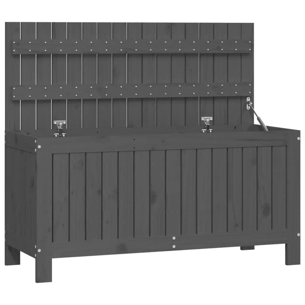 Garden Storage Box Grey 115x49x60 cm Solid Wood Pine Outdoor Deck Patio Tool