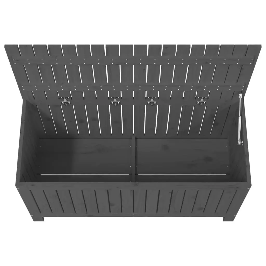 Garden Storage Box Grey 115x49x60 cm Solid Wood Pine Outdoor Deck Patio Tool
