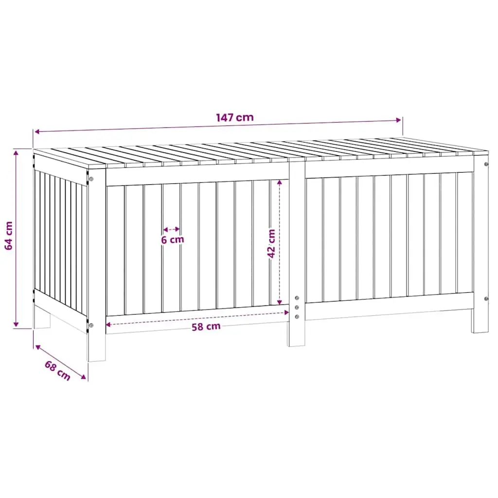 Garden Storage Box Black Wooden Outdoor Deck Tool Equipment Organizer Bench Seat