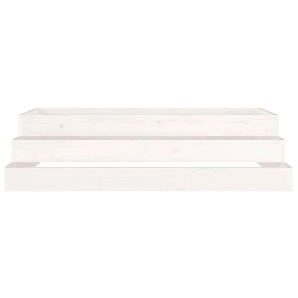 Raised Planter Box 110x110x27cm White