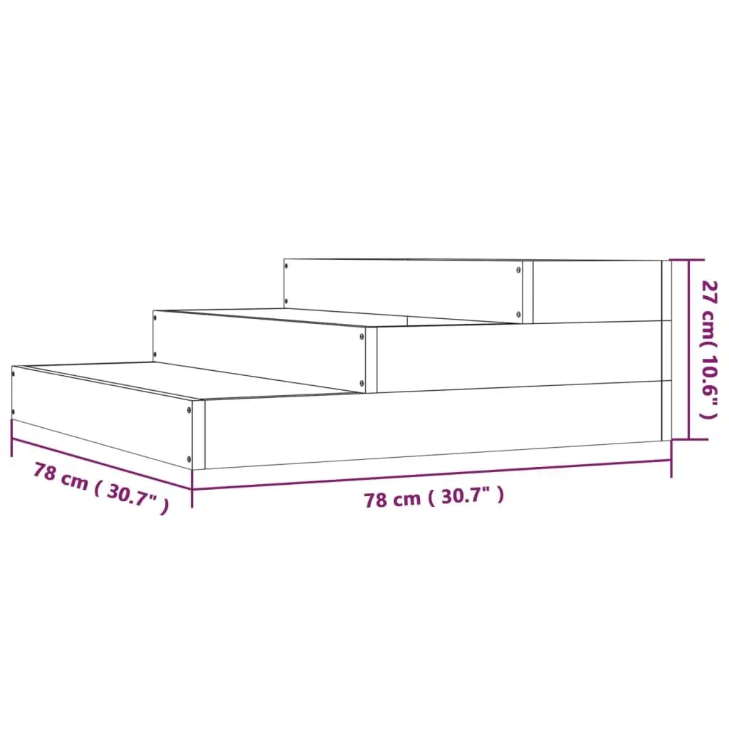 Wooden Planter Box for Garden 78x78x27cm