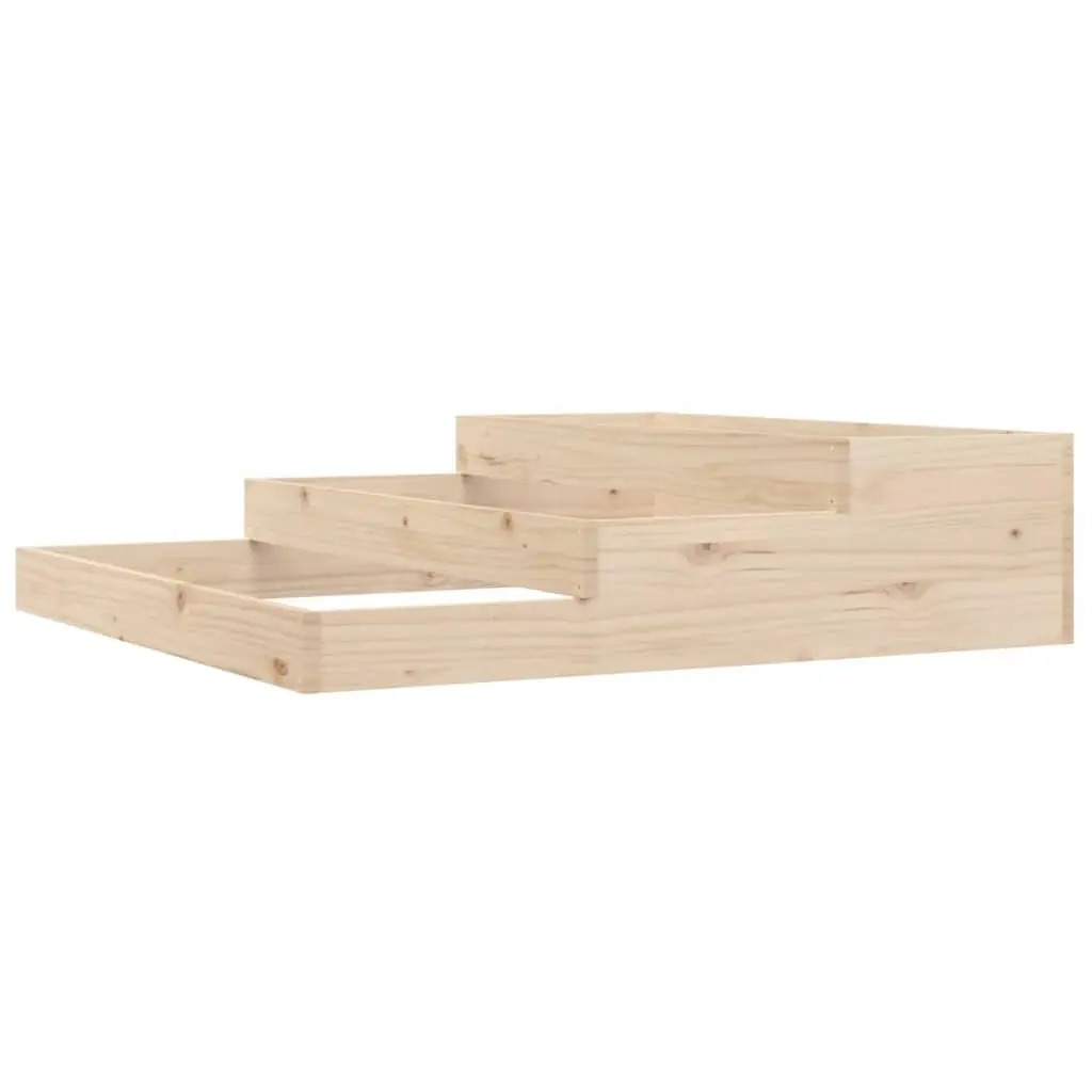 Wooden Planter Box 107x107x27 cm Solid Pine Raised Garden Bed Flower Pot