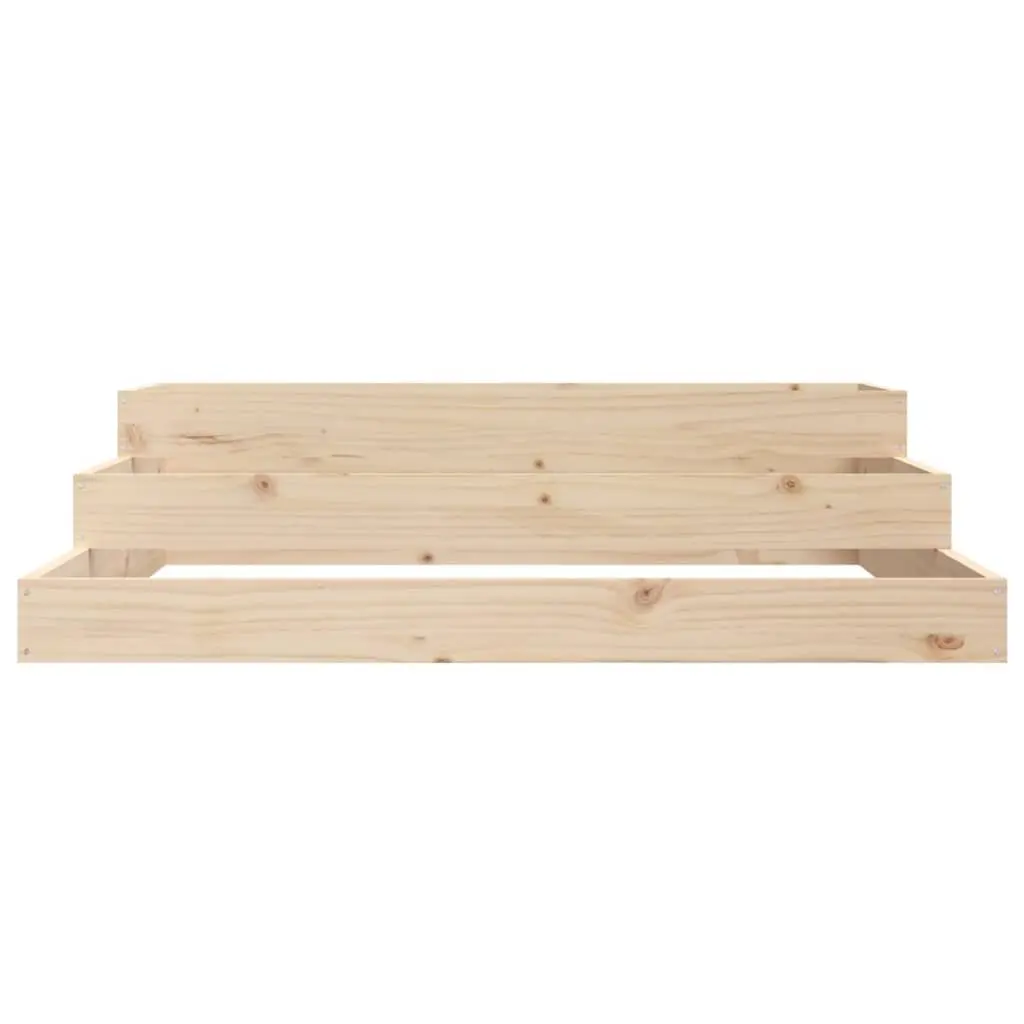 Wooden Planter Box 107x107x27 cm Solid Pine Raised Garden Bed Flower Pot