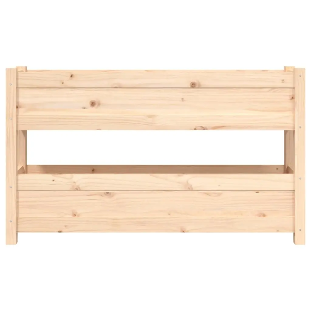 Wooden Planter Box Raised Bed Solid Pine 112x25x66 cm Flower Vegetable Garden