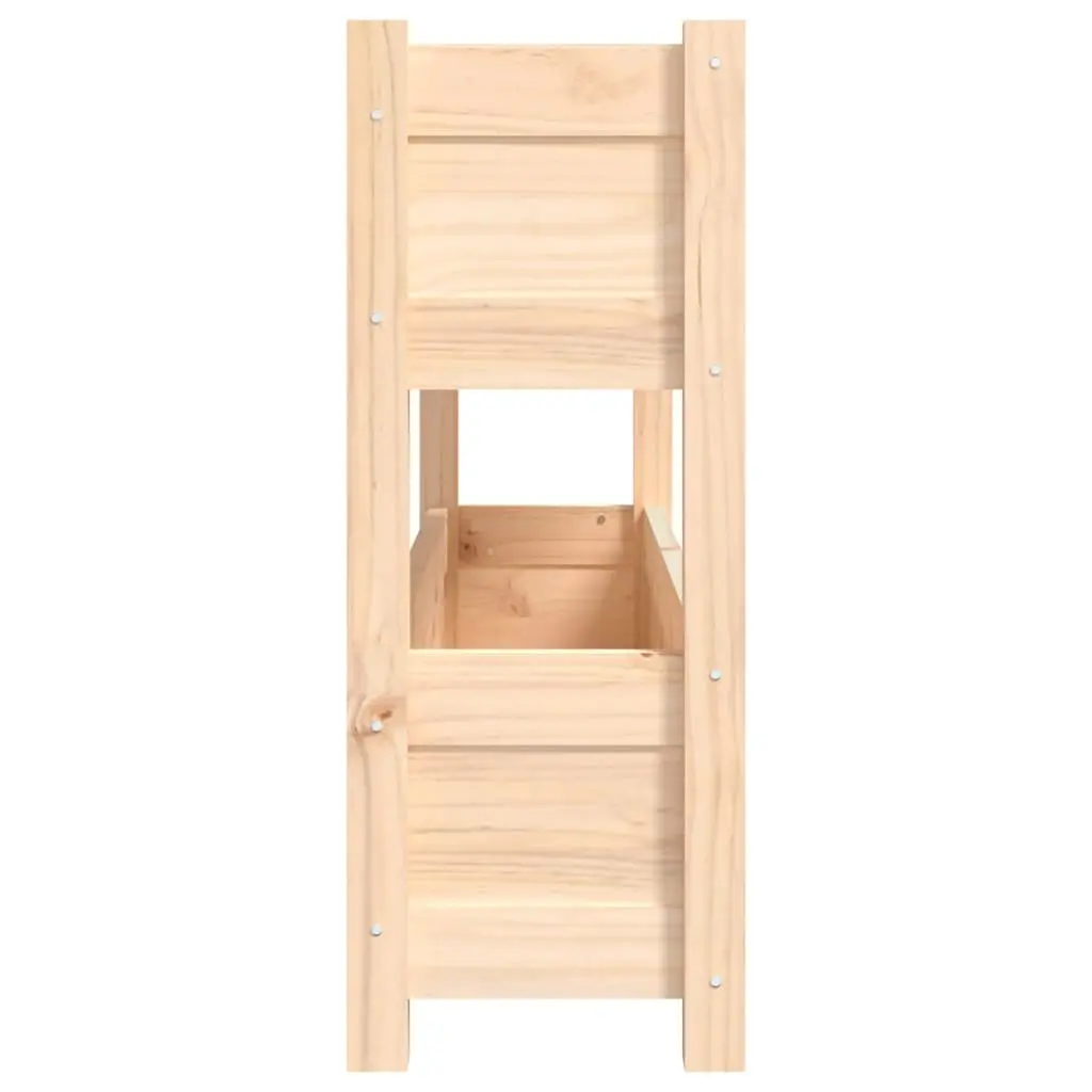 Wooden Planter Box Raised Bed Solid Pine 112x25x66 cm Flower Vegetable Garden