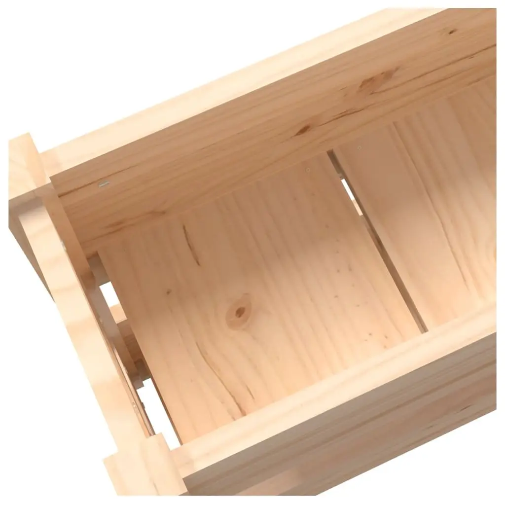 Wooden Planter Box Raised Bed Solid Pine 112x25x66 cm Flower Vegetable Garden