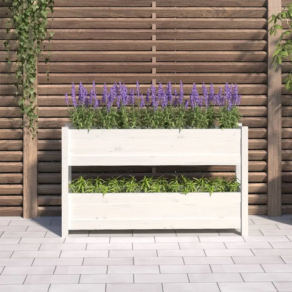 Wooden Planter Raised Bed for Garden Patio Balcony 112x25x66cm