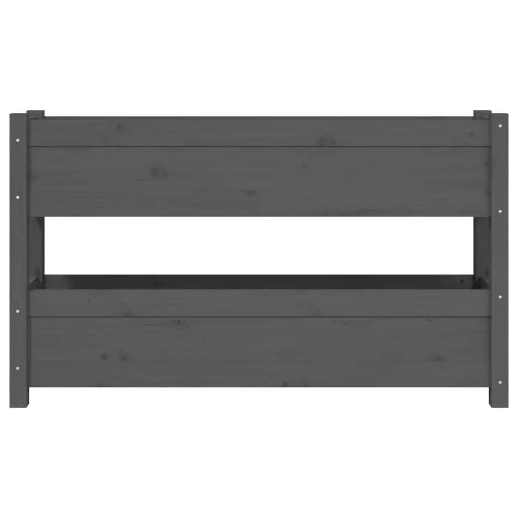 Wooden Planter Box for Garden 112x25x66 cm Grey