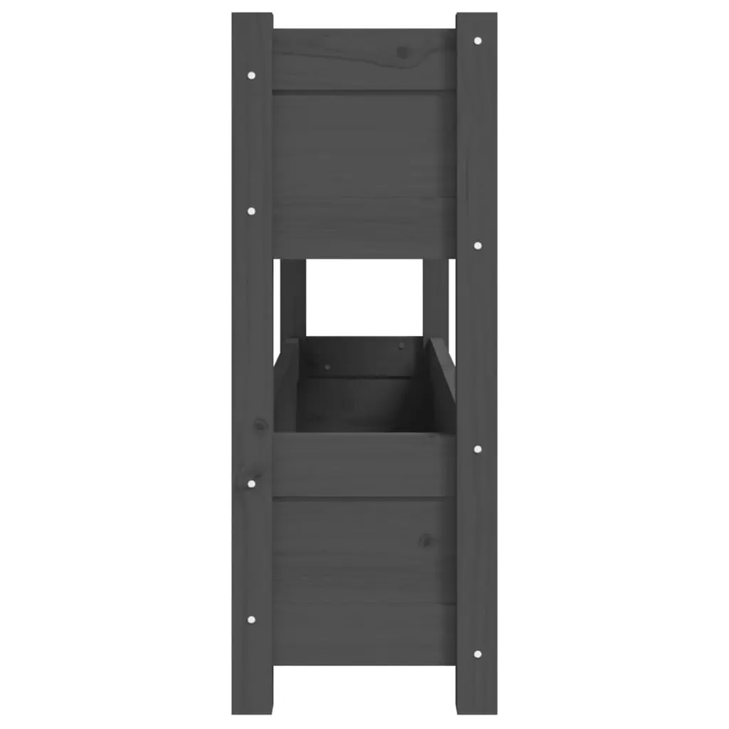 Wooden Planter Box for Garden 112x25x66 cm Grey