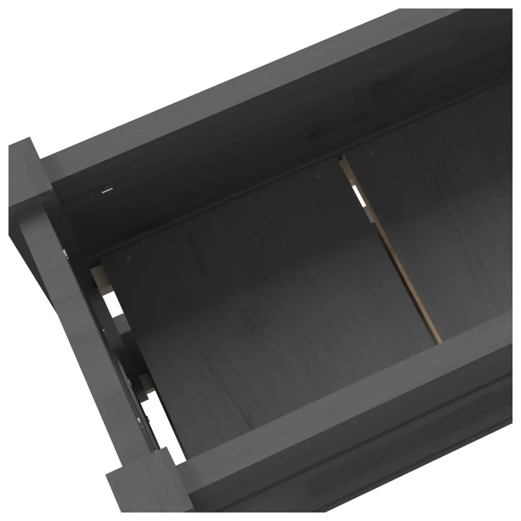 Wooden Planter Box for Garden 112x25x66 cm Grey