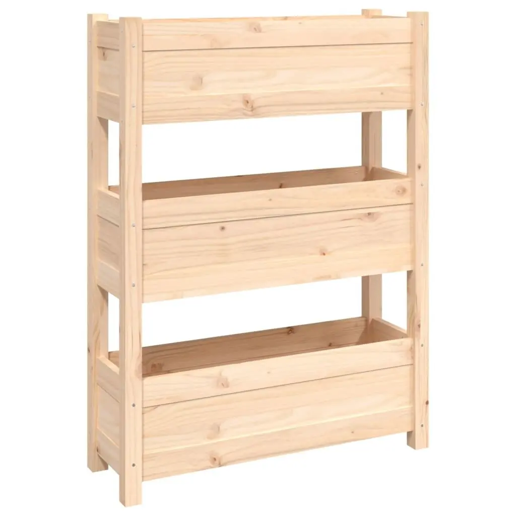 Planter Box for Garden 77x25x104.5cm Raised Garden Bed Solid Pine Wood