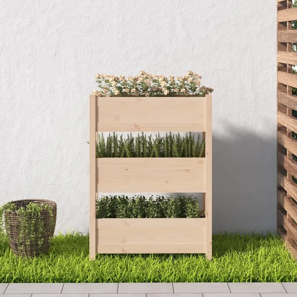 Planter Box for Garden 77x25x104.5cm Raised Garden Bed Solid Pine Wood