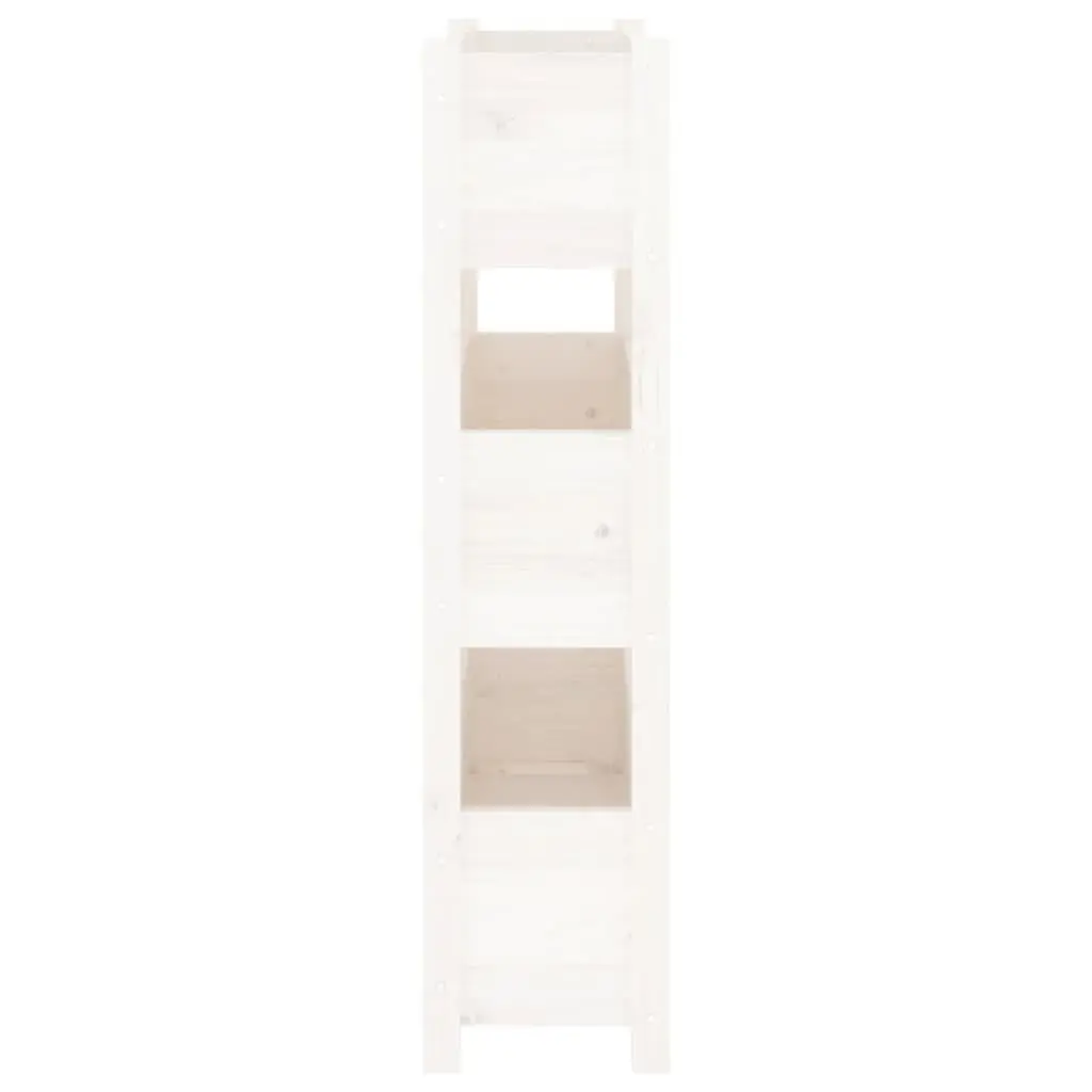 Wooden Planter Box for Garden 77x25x104.5cm White Pine 3 Flower Boxes