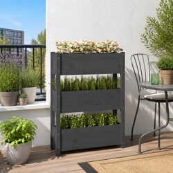 Detailed Specifications for Grey Wooden Planter Box