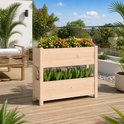 Wooden Planter Dimensions: 77x25x66 cm, Pine Wood