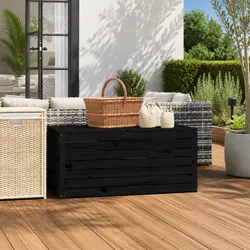 Garden Storage Box: 101 x 50.5 x 46.5 cm, Black
