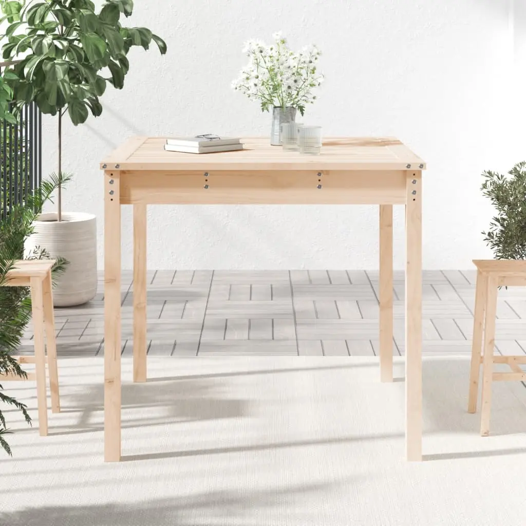 Garden Table Outdoor Patio 82.5x82.5x76 cm Solid Wood Pine Brown