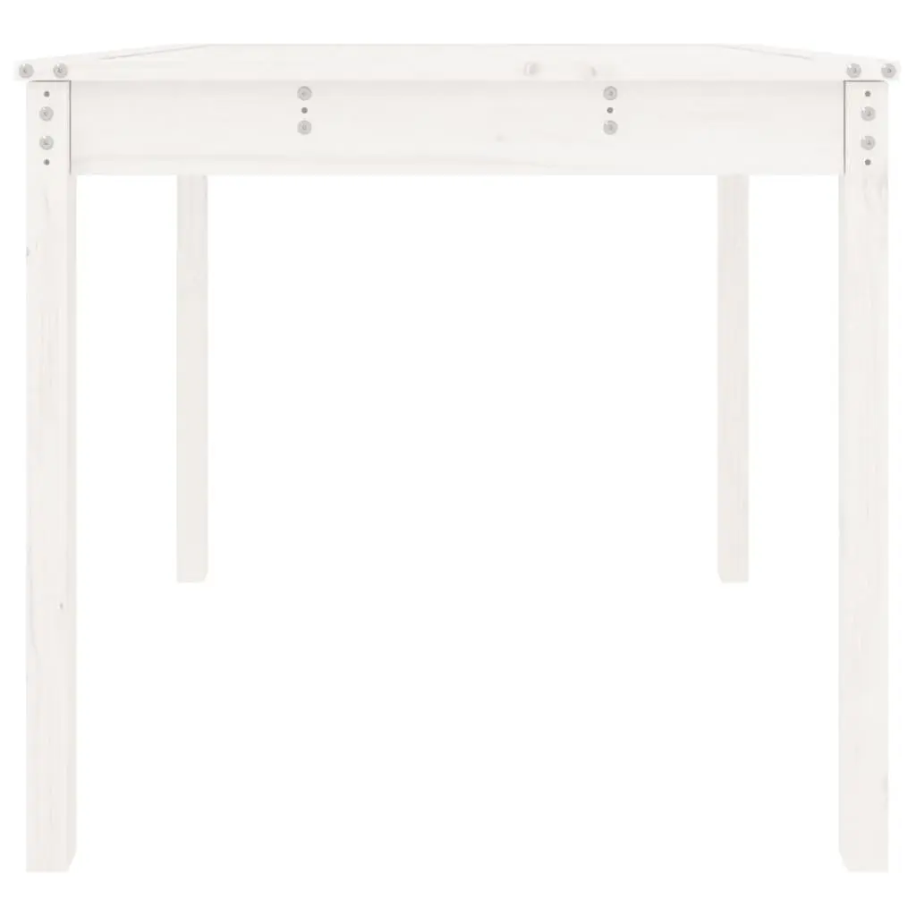 Garden Table White 82.5x82.5x76 cm Solid Wood Pine Outdoor Patio Furniture