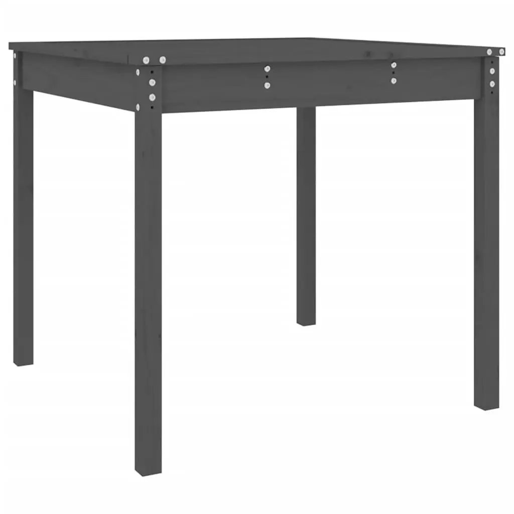 Solid Wood Pine Garden Table Grey 82.5x82.5x76cm Outdoor Patio Furniture