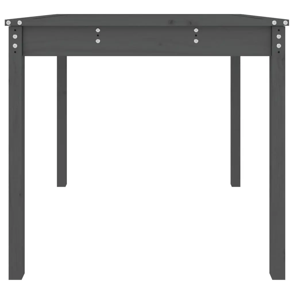 Solid Wood Pine Garden Table Grey 82.5x82.5x76cm Outdoor Patio Furniture