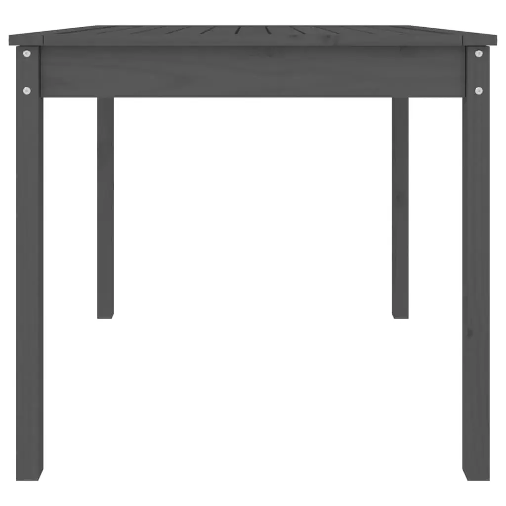 Solid Wood Pine Garden Table Grey 82.5x82.5x76cm Outdoor Patio Furniture