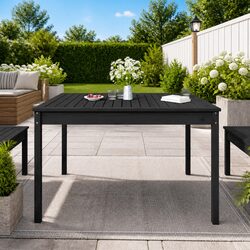 Garden Table Dimensions 121x82.5x76cm in Black Pine